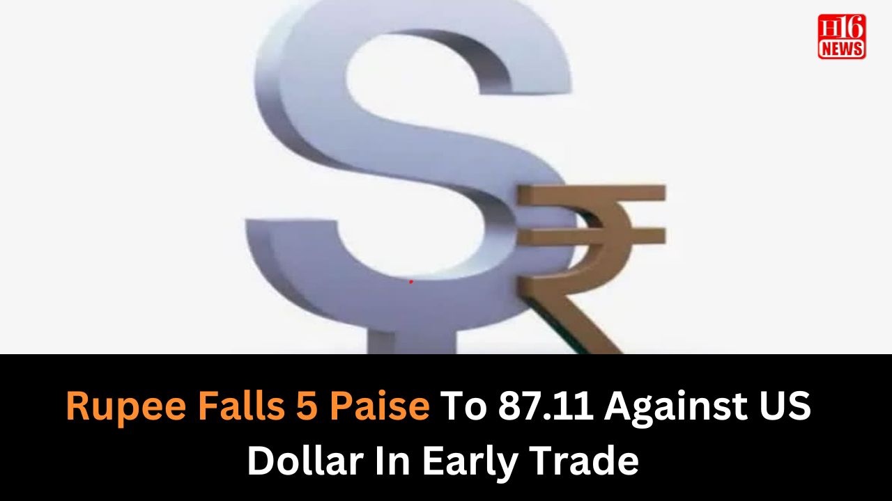 Rupee Falls 5 Paise To 87.11 Against US Dollar In Early Trade